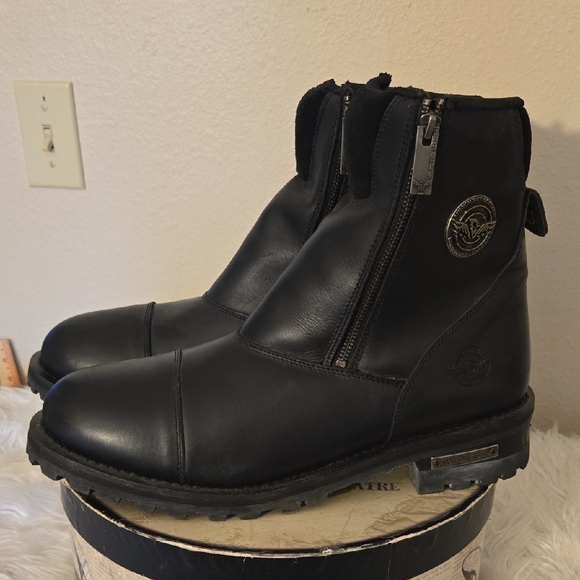 Milwaukee Mens Leather Riding Boots - Picture 1 of 10